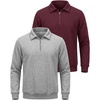 Solid Burgundy  Grey Heather
