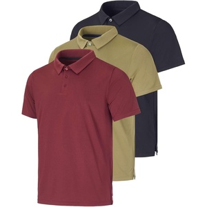 3 Pack Mens Dry Fit Polo Shirts Short Sleeve Collared Golf Work Athletic(Set 2)