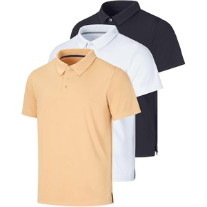 3 Pack Mens Dry Fit Polo Shirts Short Sleeve Collared Golf Work Athletic(Set 7)