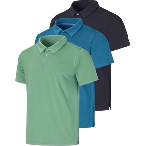 3 Pack Mens Dry Fit Polo Shirts Short Sleeve Collared Golf Work Athletic(Set 8)