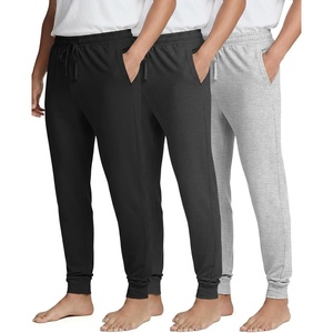 3 Pack Mens Pajama Pants Joggers Lounge Sweatpants Sleep Bottoms Cuffed PJ(Set 11)