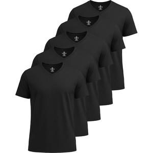 5 Pack Men’s Dry Fit V Neck Workout T Shirts Athletic Gym Fitness Tees(Set 6)