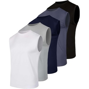 5 Pack Men’s Mesh Muscle Tank Tops Sleeveless Athletic Gym Workout Shirts(Set 11)
