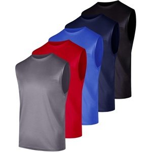 5 Pack Men’s Mesh Muscle Tank Tops Sleeveless Athletic Gym Workout Shirts(Set 15)