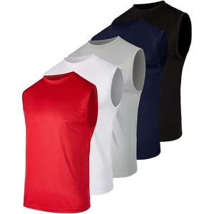 5 Pack Men’s Mesh Muscle Tank Tops Sleeveless Athletic Gym Workout Shirts(Set 5)