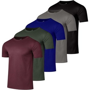 5 Pack Men’s Mesh Short Sleeve T Shirts Athletic Workout Running Gym Tees(Set 16)