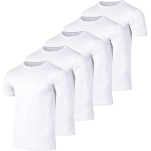5 Pack Men’s Mesh Short Sleeve T Shirts Athletic Workout Running Gym Tees(Set 2)