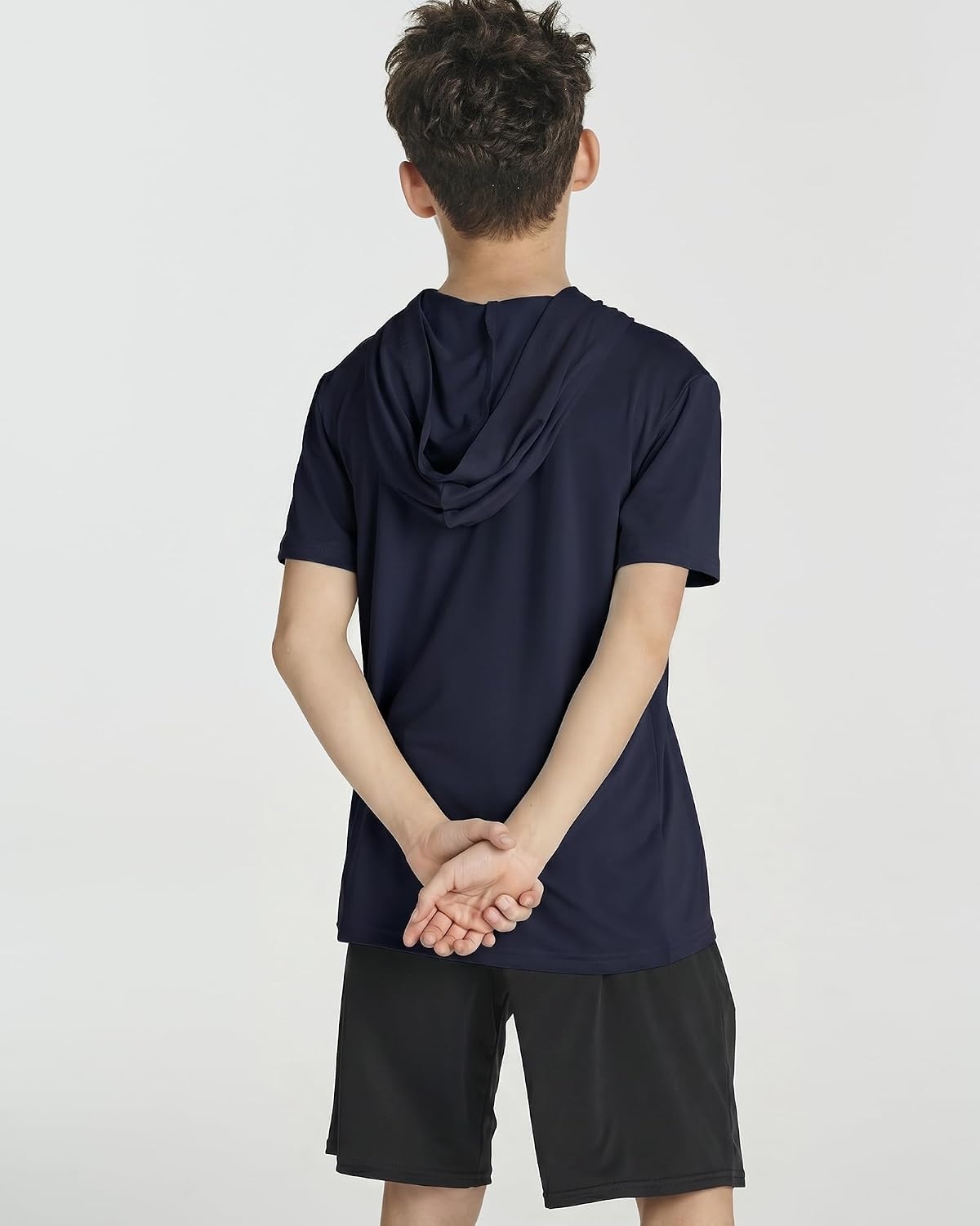 image:image3 Pack Boys Dry Fit Short Sleeve Hoodie Athletic Hooded Sweatshirt YouthSet 10