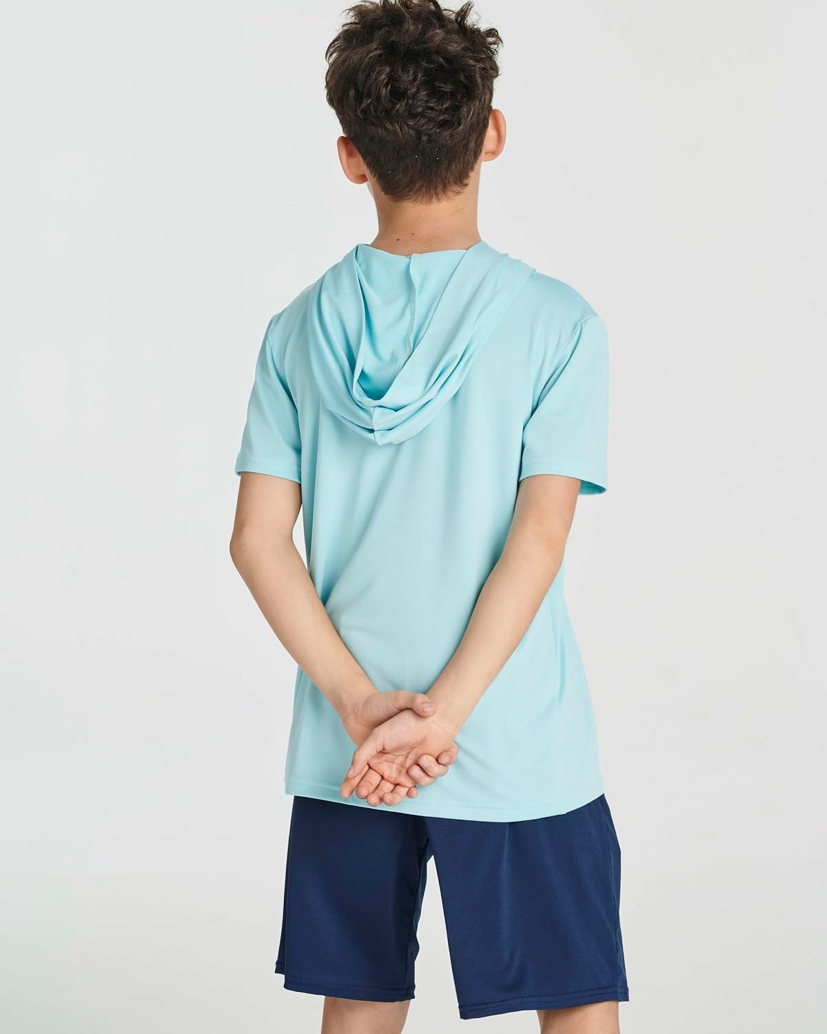 image:image3 Pack Boys Dry Fit Short Sleeve Hoodie Athletic Hooded Sweatshirt YouthSet 6