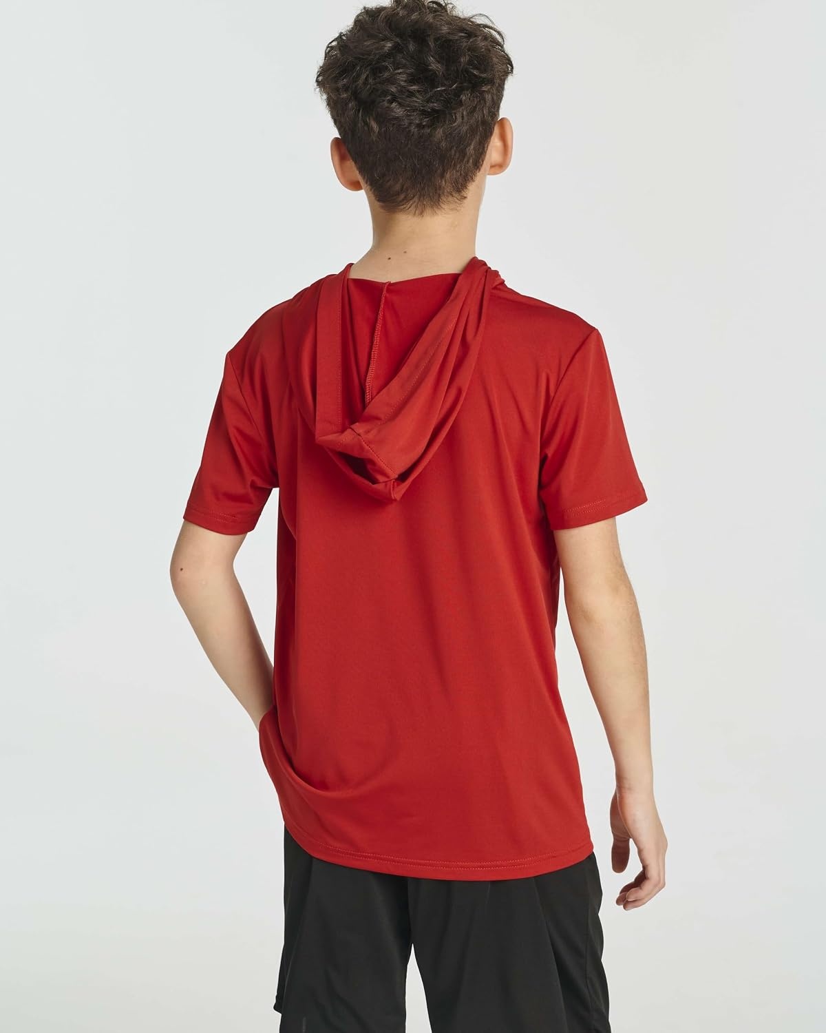 image:image3 Pack Boys Dry Fit Short Sleeve Hoodie Athletic Hooded Sweatshirt YouthSet 8