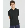 3 Pack Boys’ Dry Fit Short Sleeve Hoodie Athletic Hooded Sweatshirt Youth(Set 1)
