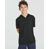 3 Pack Boys’ Dry Fit Short Sleeve Hoodie Athletic Hooded Sweatshirt Youth(Set 2)