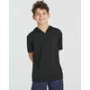 3 Pack Boys’ Dry Fit Short Sleeve Hoodie Athletic Hooded Sweatshirt Youth(Set 3)