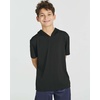 3 Pack Boys’ Dry Fit Short Sleeve Hoodie Athletic Hooded Sweatshirt Youth(Set 5)