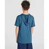 3 Pack Boys’ Dry Fit Short Sleeve Hoodie Athletic Hooded Sweatshirt Youth(Set 7)