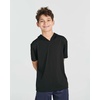 3 Pack Boys’ Dry Fit Short Sleeve Hoodie Athletic Hooded Sweatshirt Youth(Set 8)