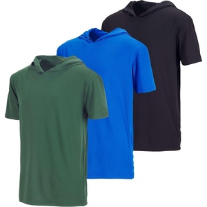 3 Pack Boys’ Dry Fit Short Sleeve Hoodie Athletic Hooded Sweatshirt Youth(Set 4)