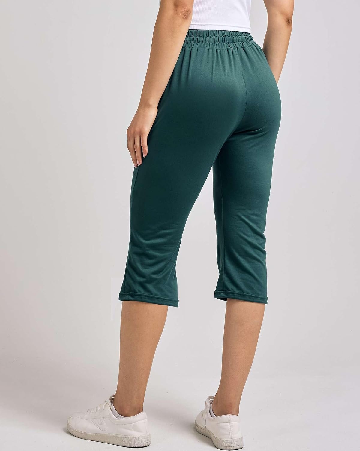 image:image3 Pack Womens Capri Pants Athletic Casual Sweatpants Summer Yoga PocketsSet 3