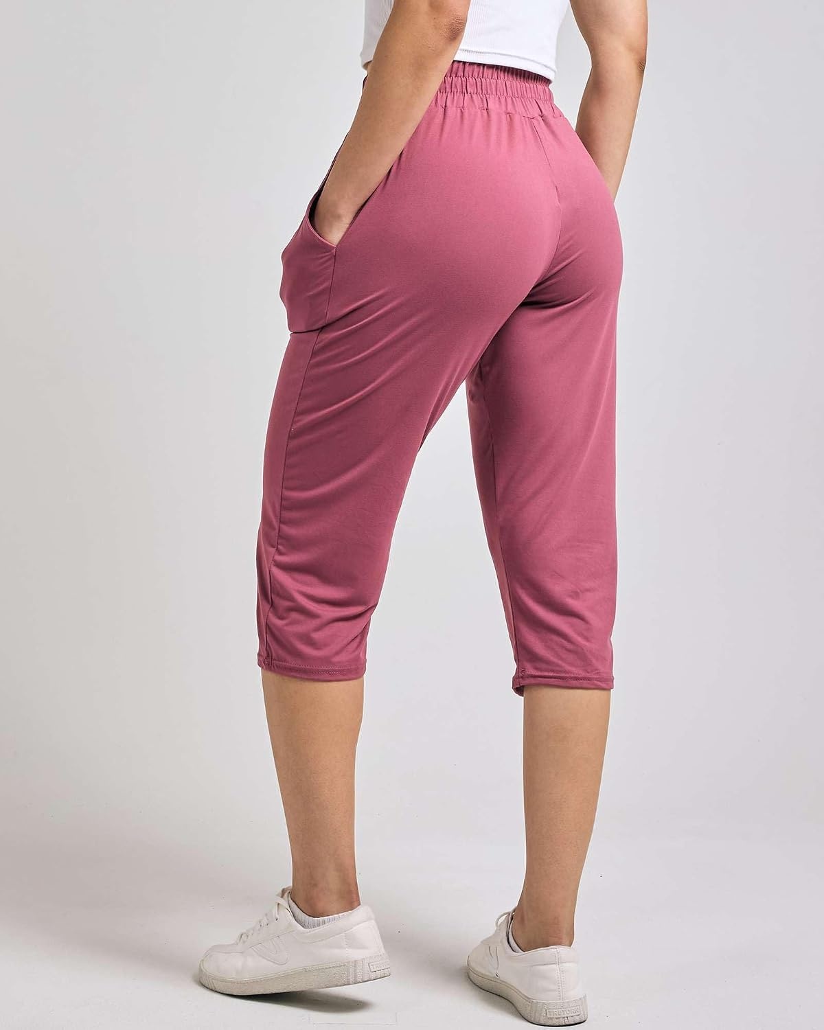 image:image3 Pack Womens Capri Pants Athletic Casual Sweatpants Summer Yoga PocketsSet 6