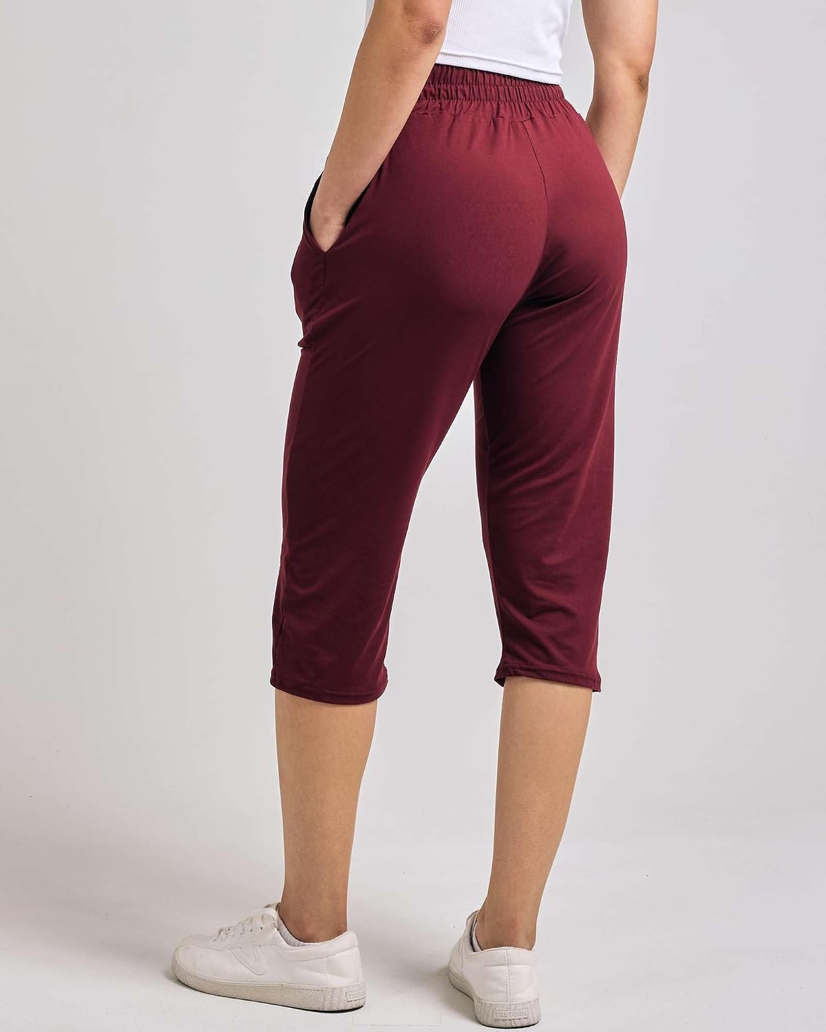 image:image3 Pack Womens Capri Pants Athletic Casual Sweatpants Summer Yoga PocketsSet 8