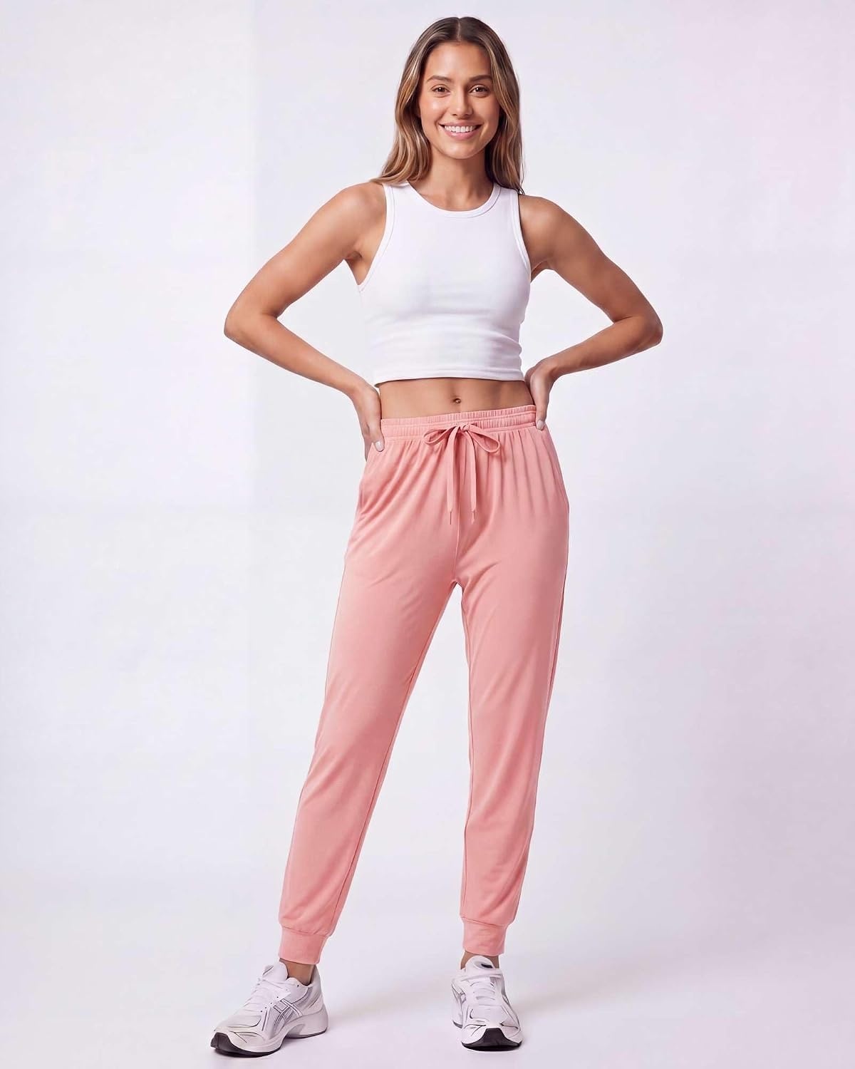 image:image3 Pack Womens Dry Fit Joggers Sweatpants Athletic Casual Lounge PocketsSet 1