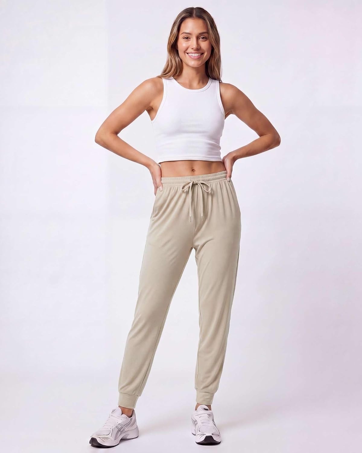 image:image3 Pack Womens Dry Fit Joggers Sweatpants Athletic Casual Lounge PocketsSet 10