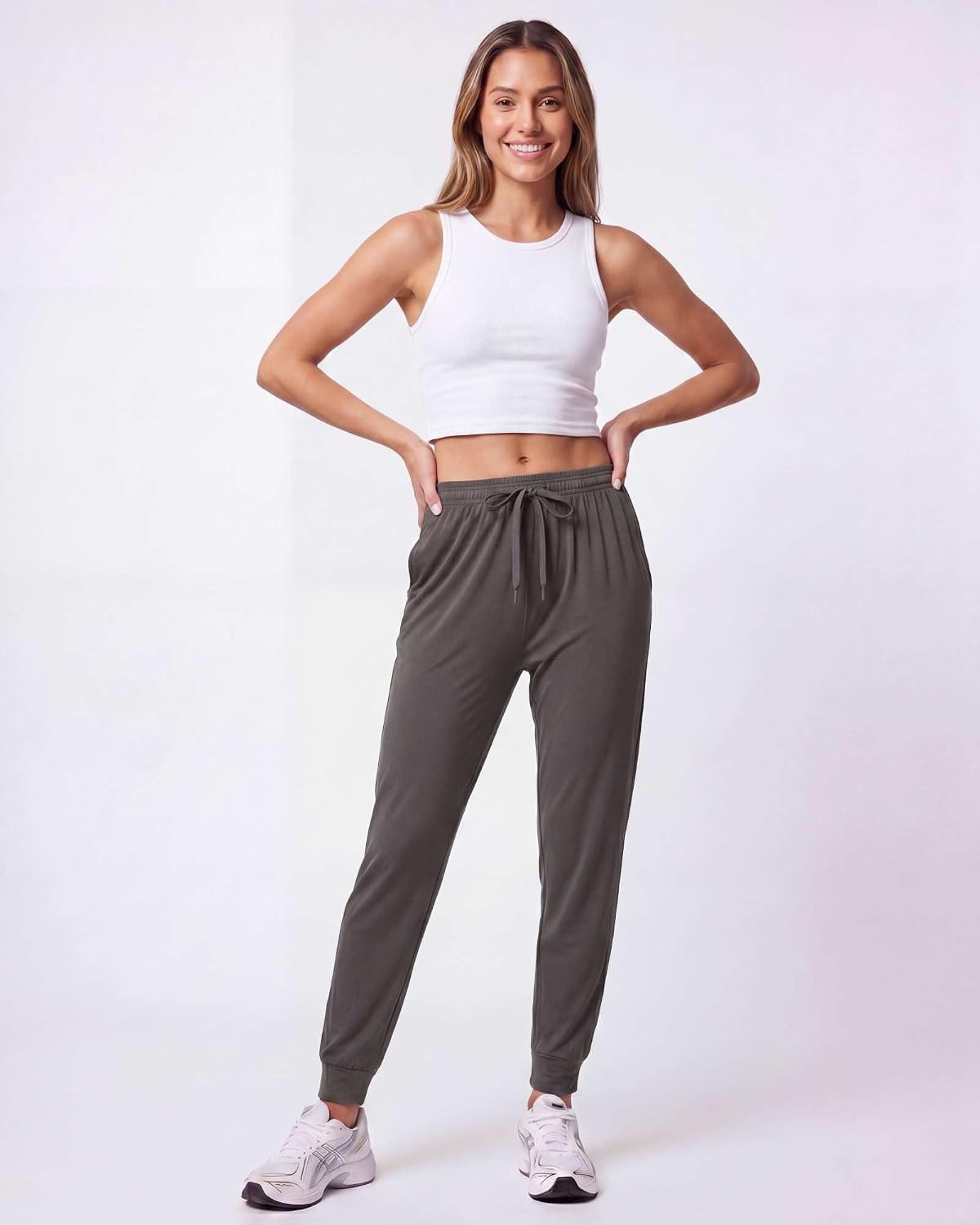 image:image3 Pack Womens Dry Fit Joggers Sweatpants Athletic Casual Lounge PocketsSet 11