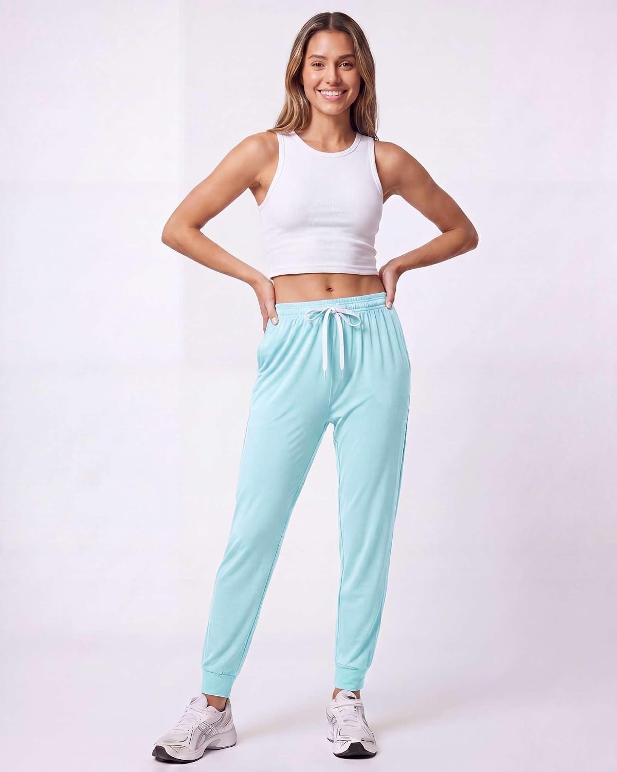 image:image3 Pack Womens Dry Fit Joggers Sweatpants Athletic Casual Lounge PocketsSet 2