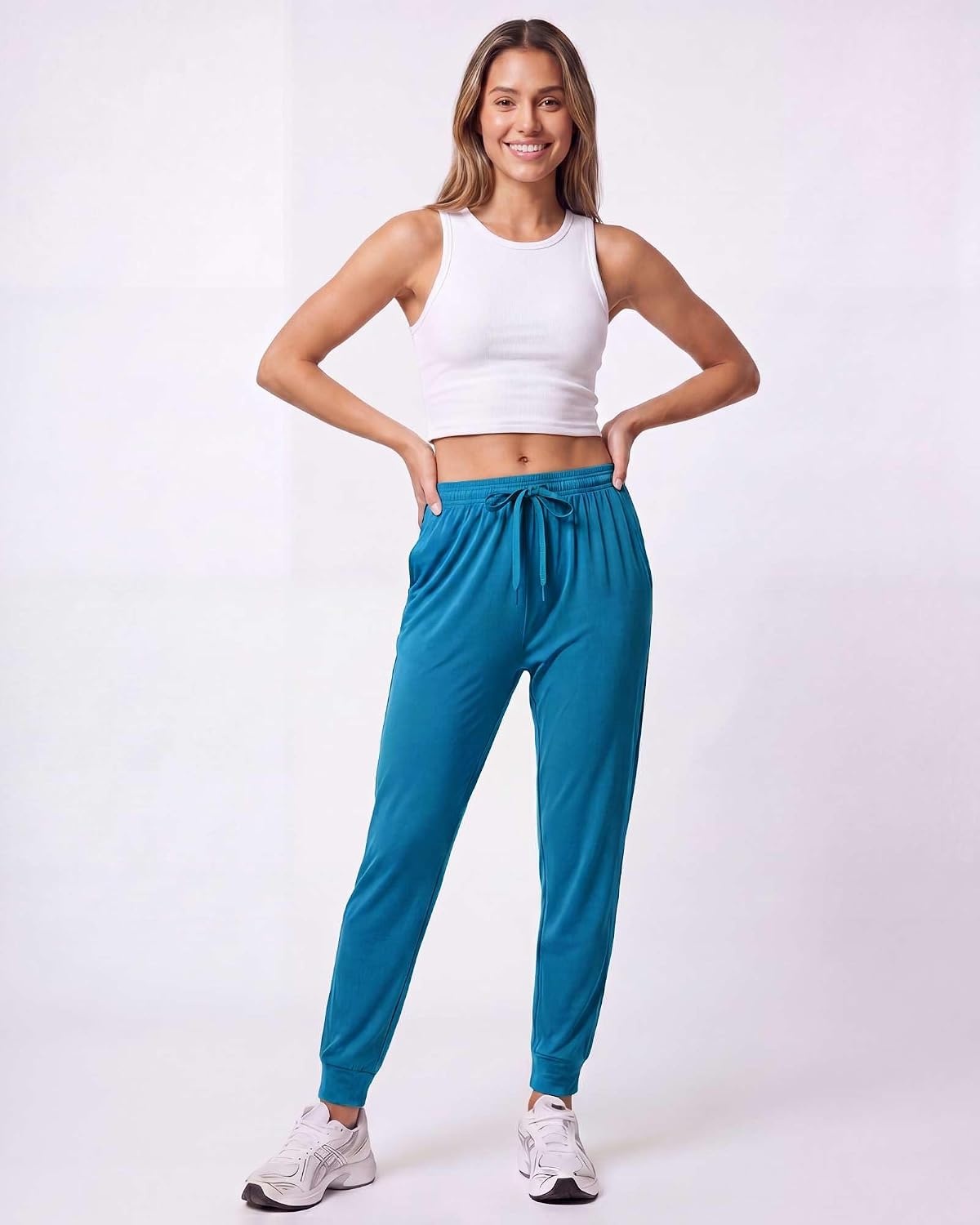 image:image3 Pack Womens Dry Fit Joggers Sweatpants Athletic Casual Lounge PocketsSet 3