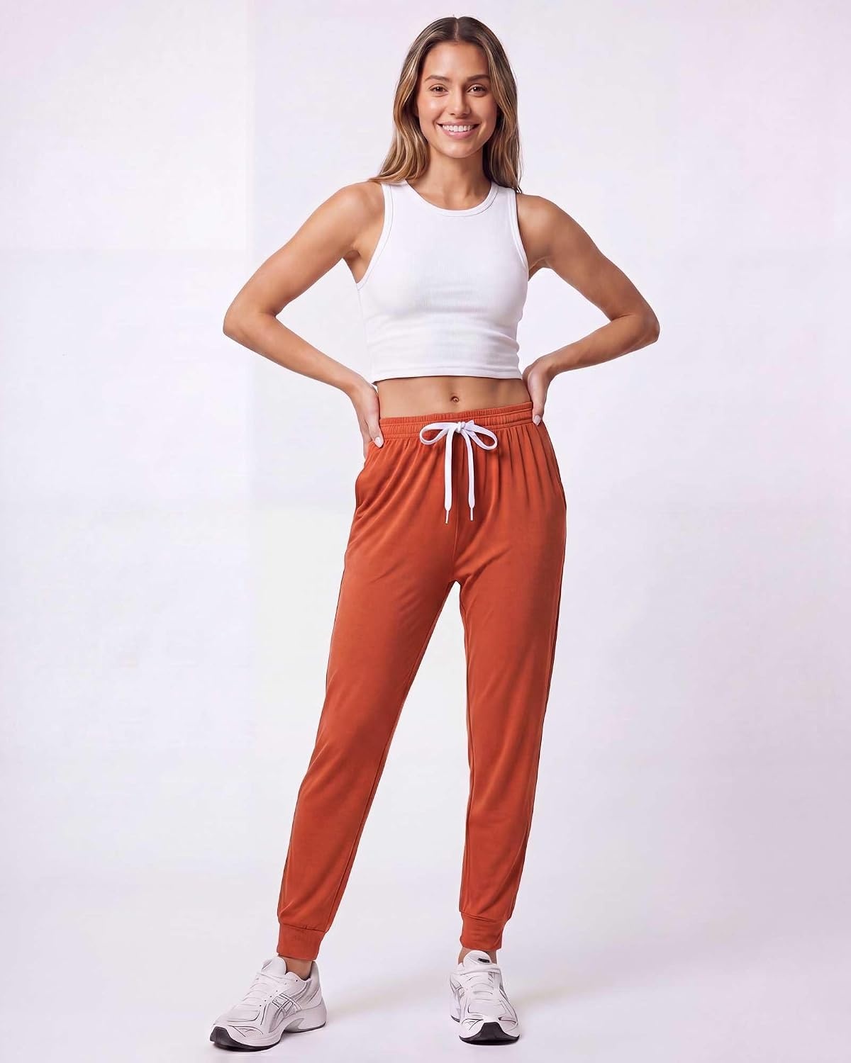 image:image3 Pack Womens Dry Fit Joggers Sweatpants Athletic Casual Lounge PocketsSet 4