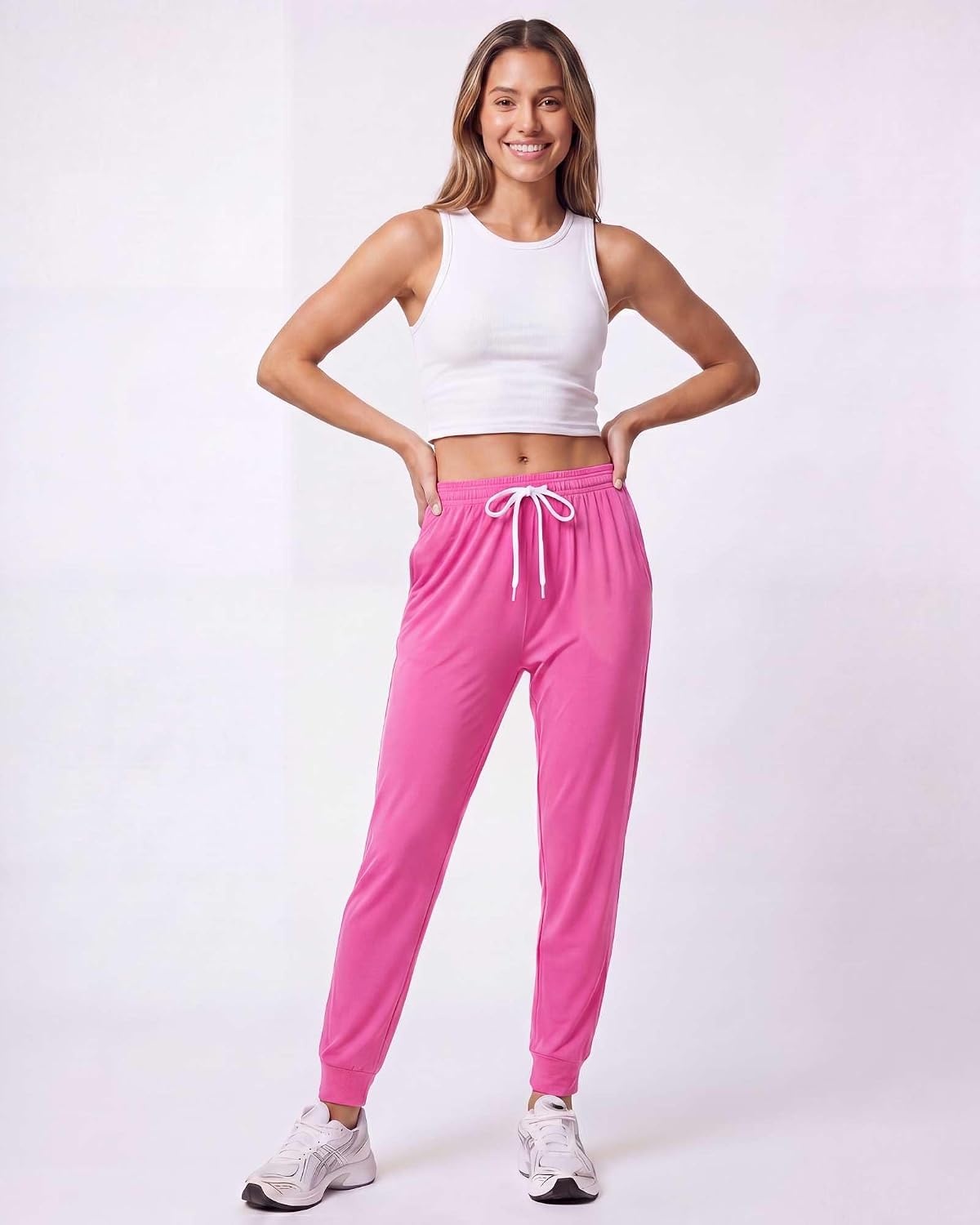 image:image3 Pack Womens Dry Fit Joggers Sweatpants Athletic Casual Lounge PocketsSet 6