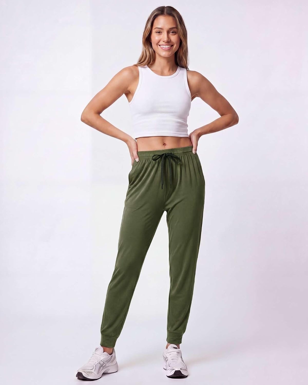 image:image3 Pack Womens Dry Fit Joggers Sweatpants Athletic Casual Lounge PocketsSet 8