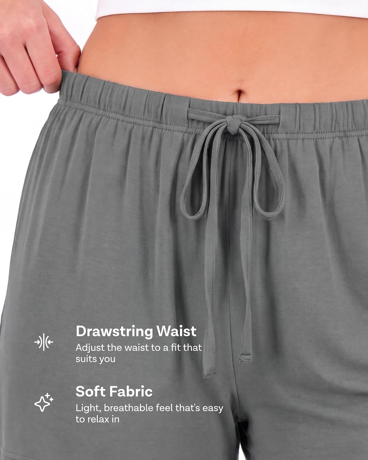 image:image3 Pack Womens Pajama Shorts Soft Sleep Lounge Pj Bottoms Comfy Cute SummerSet a
