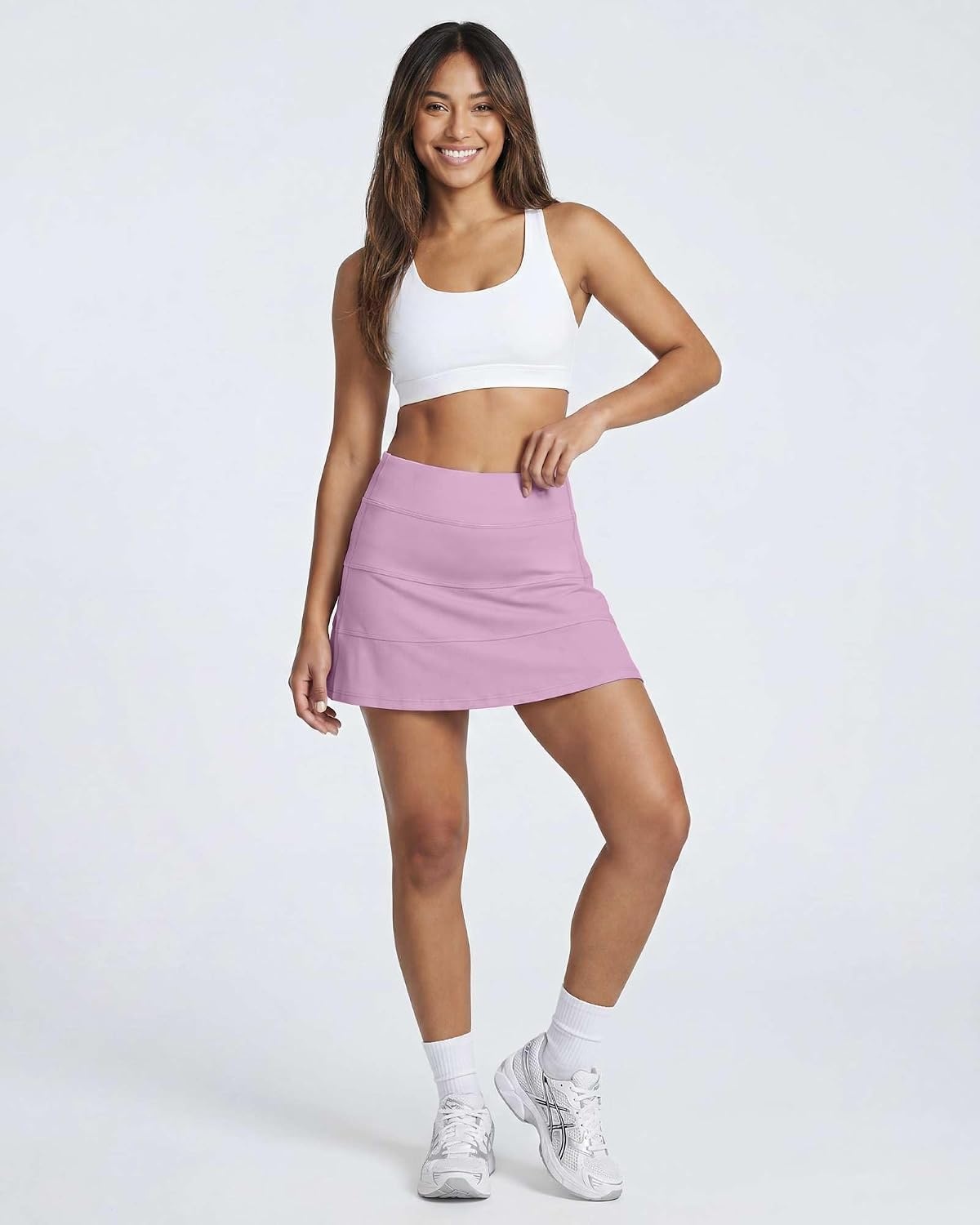 image:image3 Pack Womens Tiered Skorts Skirts Built in Shorts Pockets Tennis GolfSet 11
