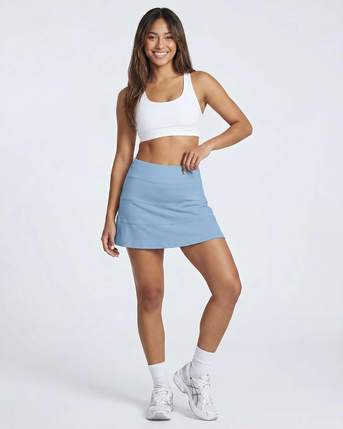 image:image3 Pack Womens Tiered Skorts Skirts Built in Shorts Pockets Tennis GolfSet 12