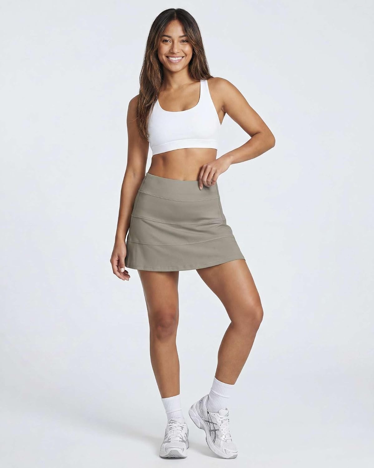 image:image3 Pack Womens Tiered Skorts Skirts Built in Shorts Pockets Tennis GolfSet 6