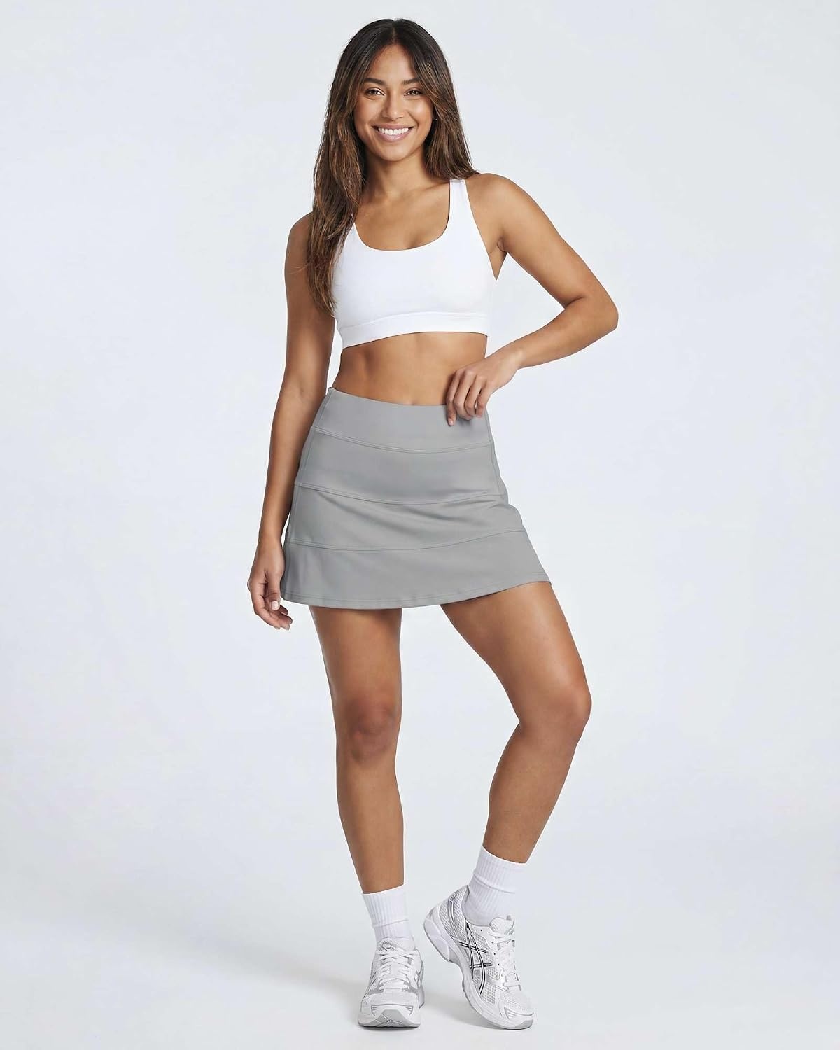 image:image3 Pack Womens Tiered Skorts Skirts Built in Shorts Pockets Tennis GolfSet 7