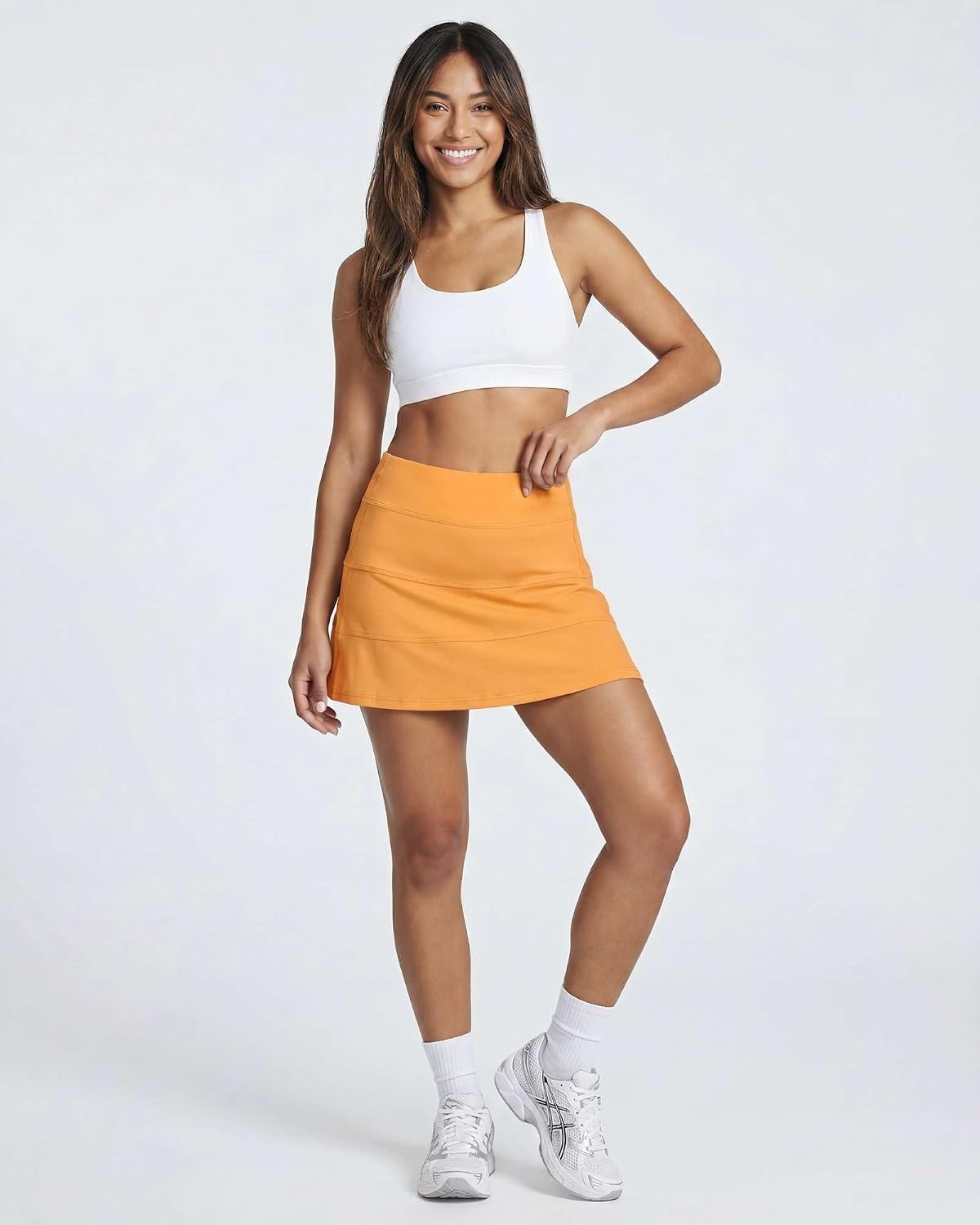 image:image3 Pack Womens Tiered Skorts Skirts Built in Shorts Pockets Tennis GolfSet 8