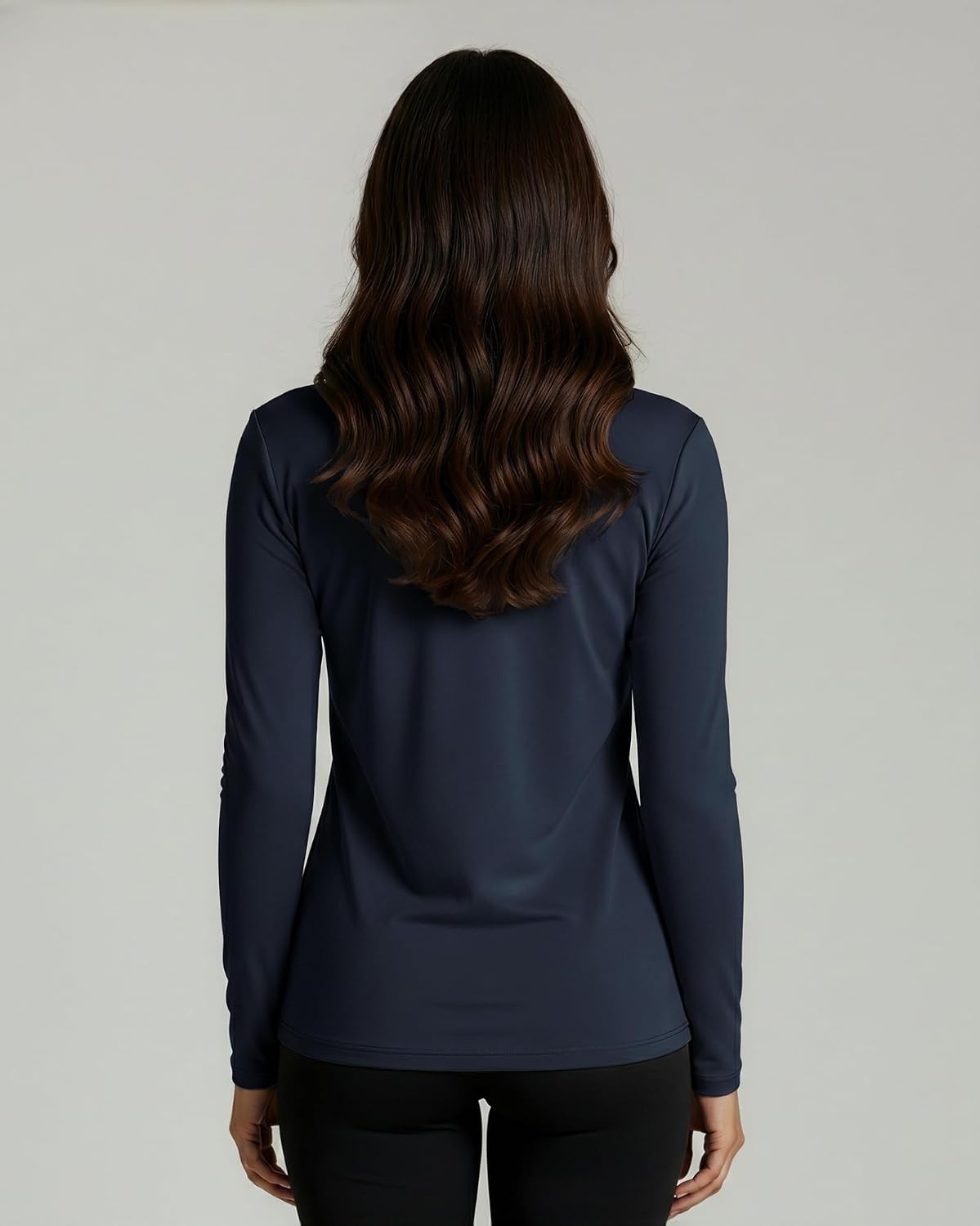 image:image4 Pack Womens Dry Fit Long Sleeve V Neck Tops Workout Athletic Tees ShirtsSet 11