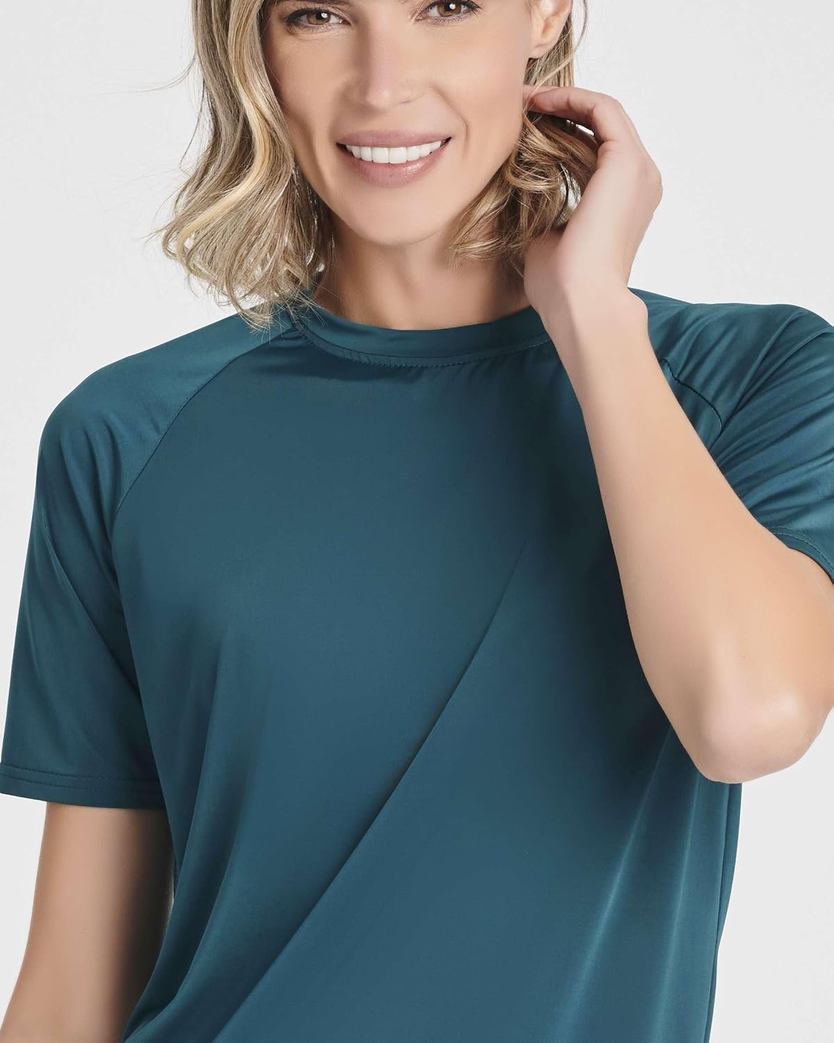 image:image4 Pack Womens Rash Guard Short Sleeve Swim Shirts Athletic Swimming TopsSet 1