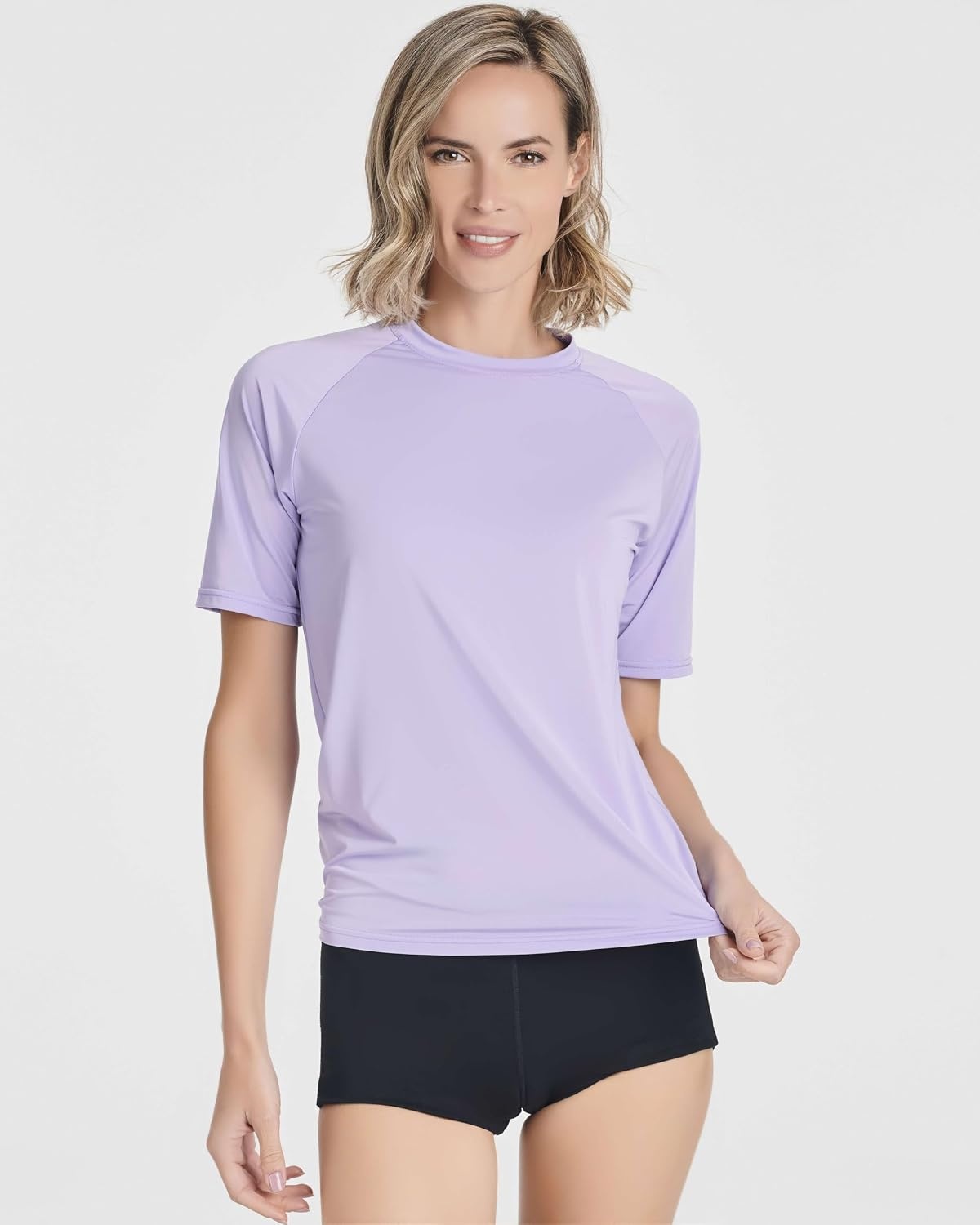 image:image4 Pack Womens Rash Guard Short Sleeve Swim Shirts Athletic Swimming TopsSet 2