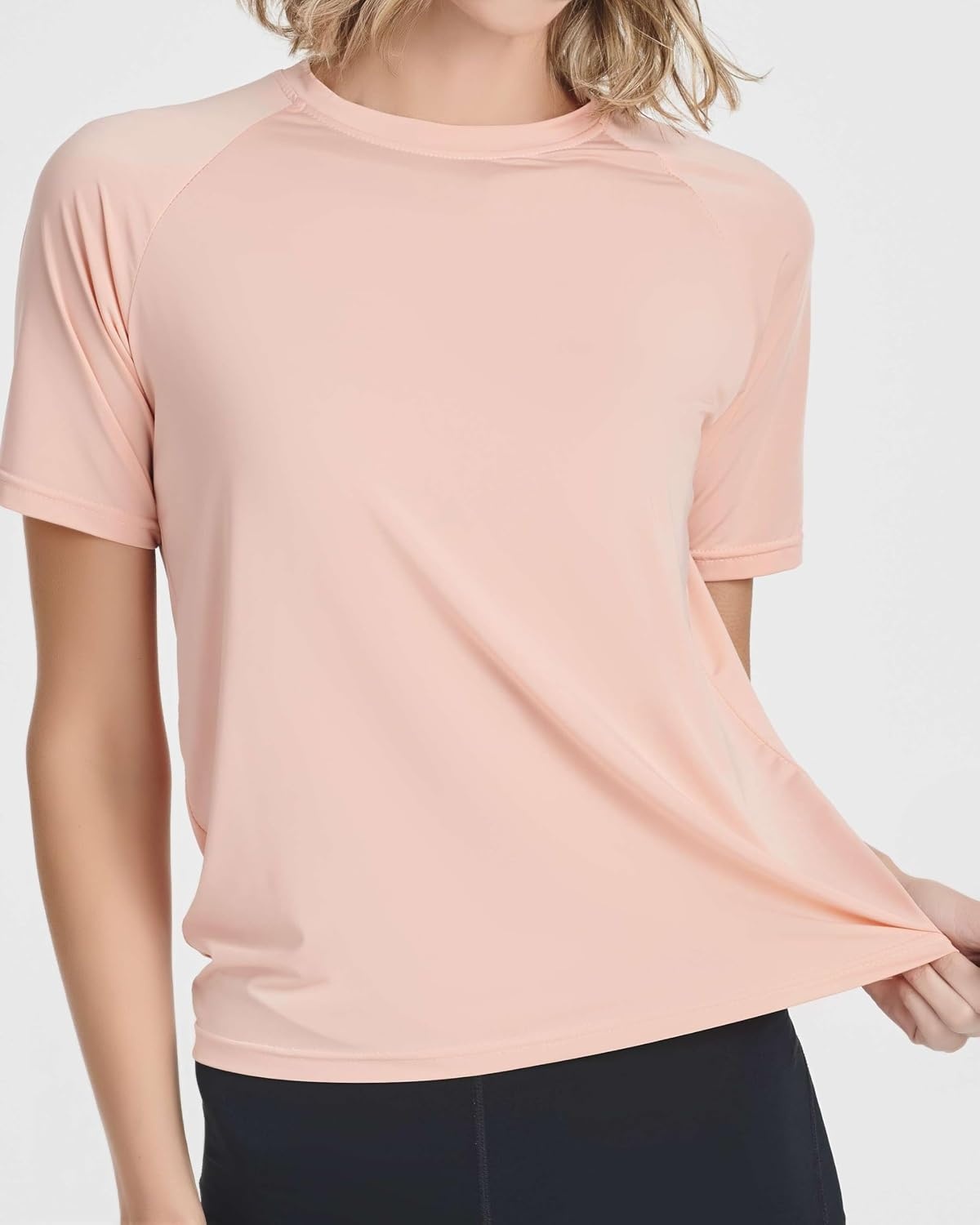 image:image4 Pack Womens Rash Guard Short Sleeve Swim Shirts Athletic Swimming TopsSet 3