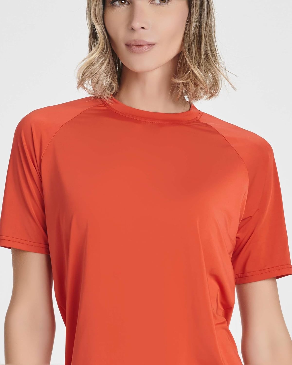 image:image4 Pack Womens Rash Guard Short Sleeve Swim Shirts Athletic Swimming TopsSet 5