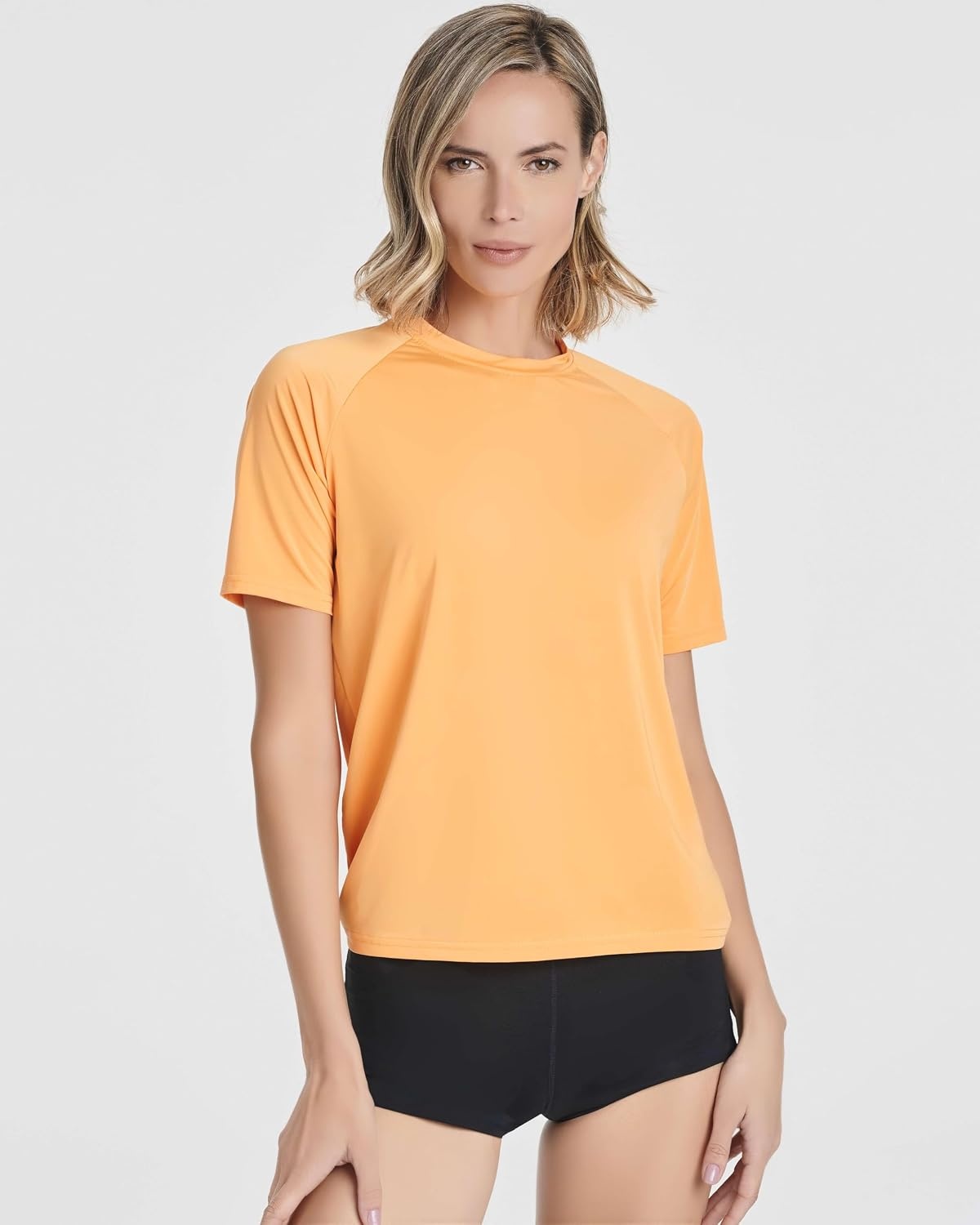 image:image4 Pack Womens Rash Guard Short Sleeve Swim Shirts Athletic Swimming TopsSet 6