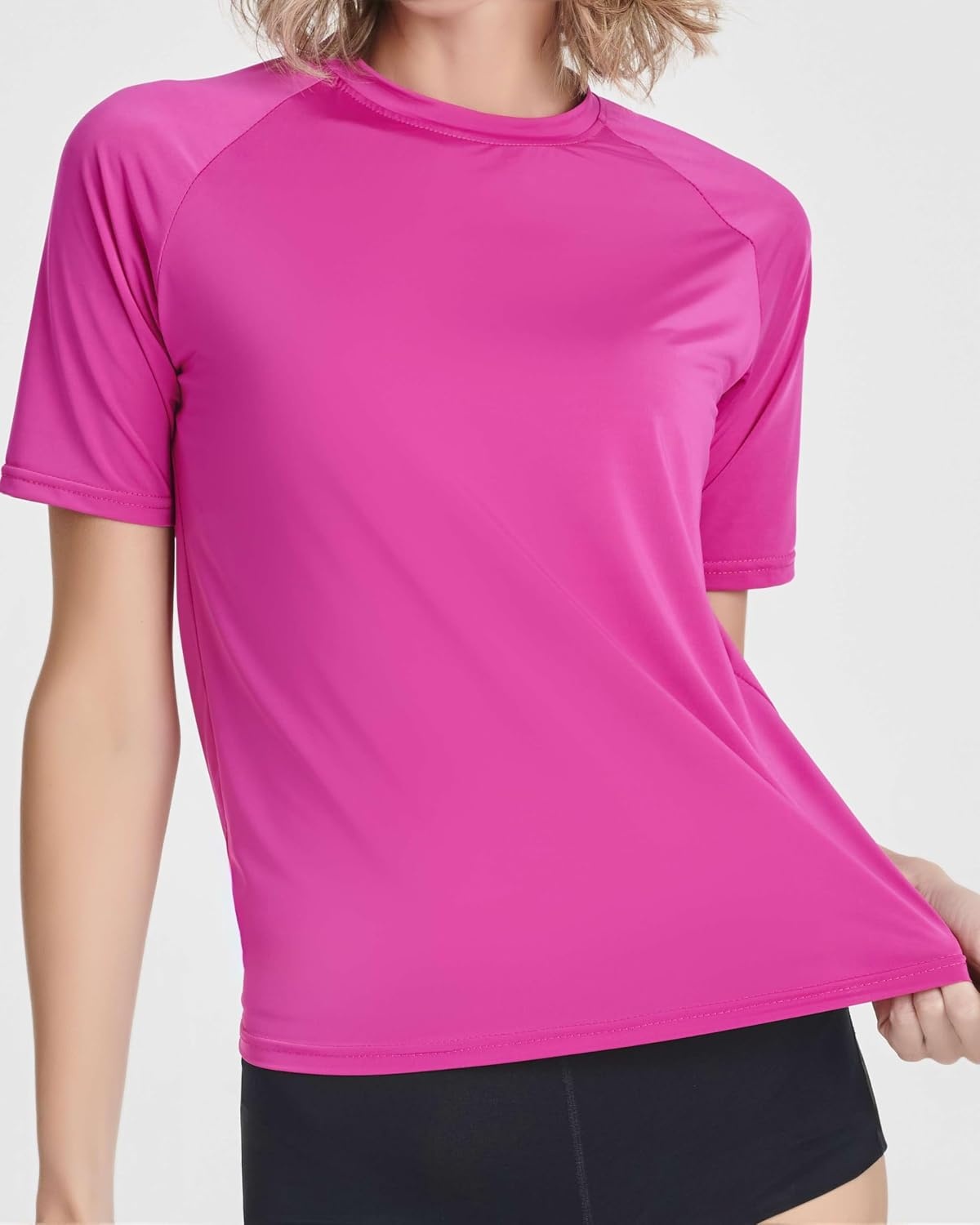 image:image4 Pack Womens Rash Guard Short Sleeve Swim Shirts Athletic Swimming TopsSet 6