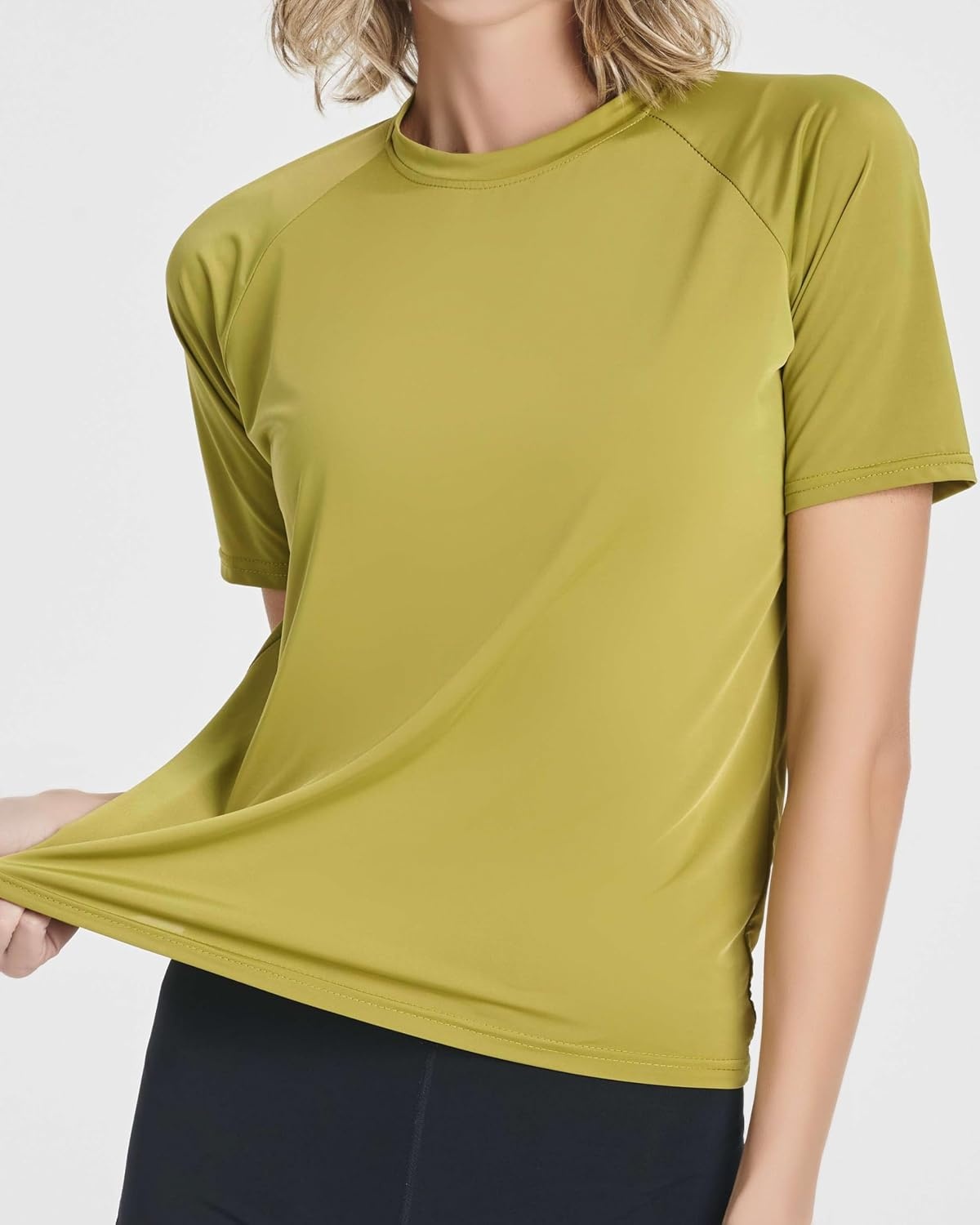 image:image4 Pack Womens Rash Guard Short Sleeve Swim Shirts Athletic Swimming TopsSet 7
