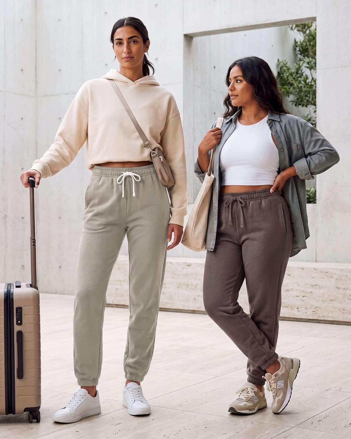 image:imageReal Essentials 3 Pack Womens Fleece Jogger Sweatpants Available in Plus SizeSet 10