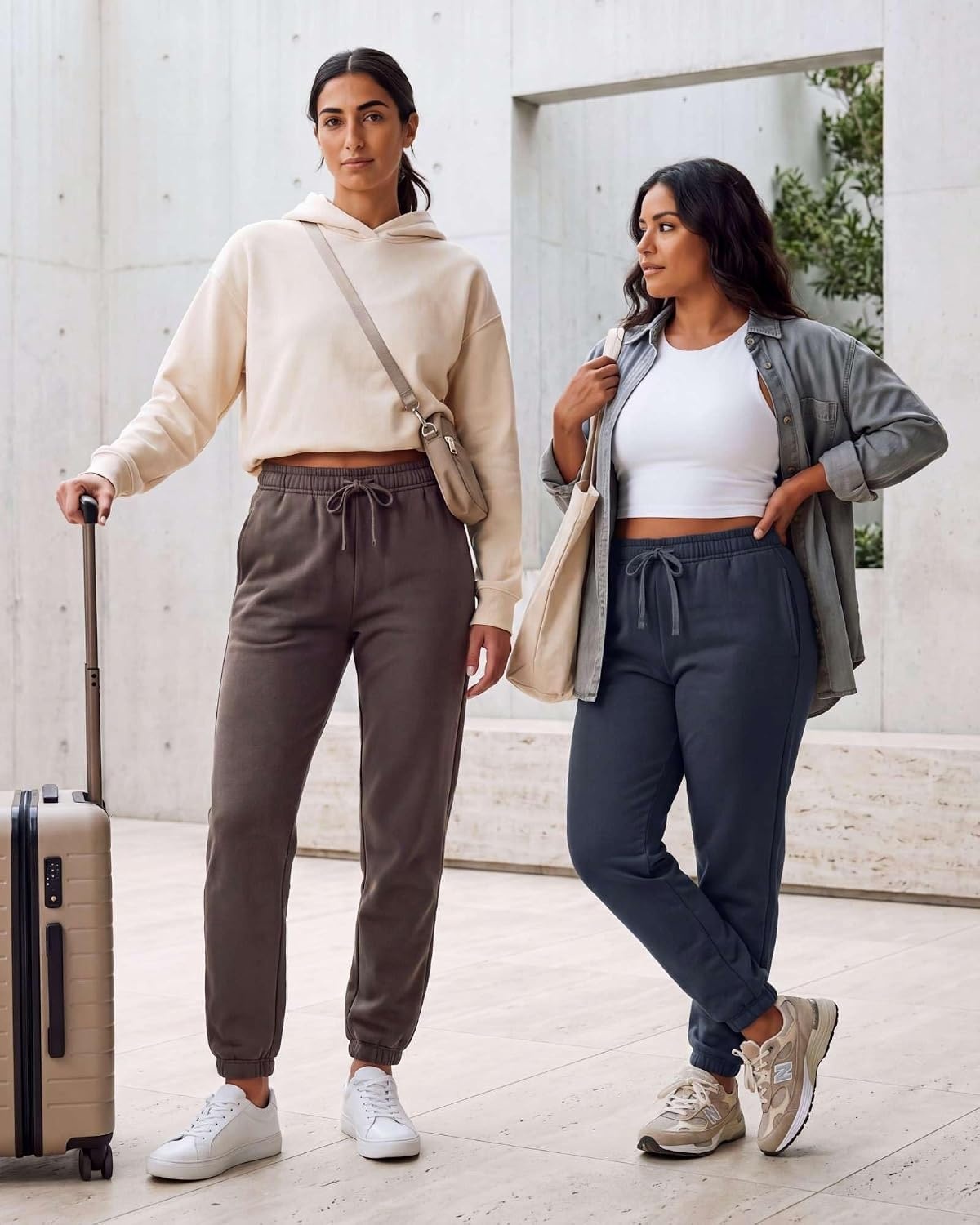 image:imageReal Essentials 3 Pack Womens Fleece Jogger Sweatpants Available in Plus SizeSet 11
