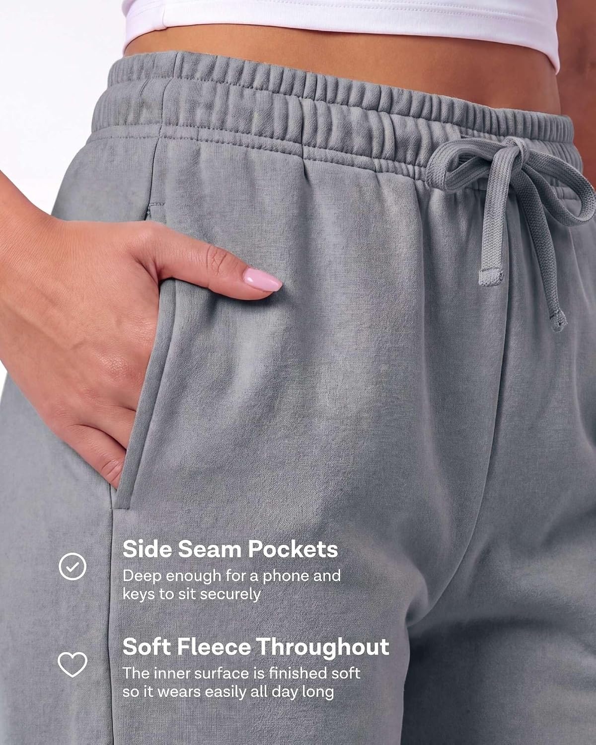 image:imageReal Essentials 3 Pack Womens Fleece Jogger Sweatpants Available in Plus SizeSet 11