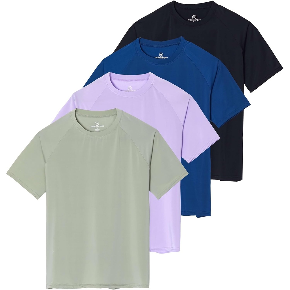 image:image4 Pack Womens Rash Guard Short Sleeve Swim Shirts Athletic Swimming TopsSet 2